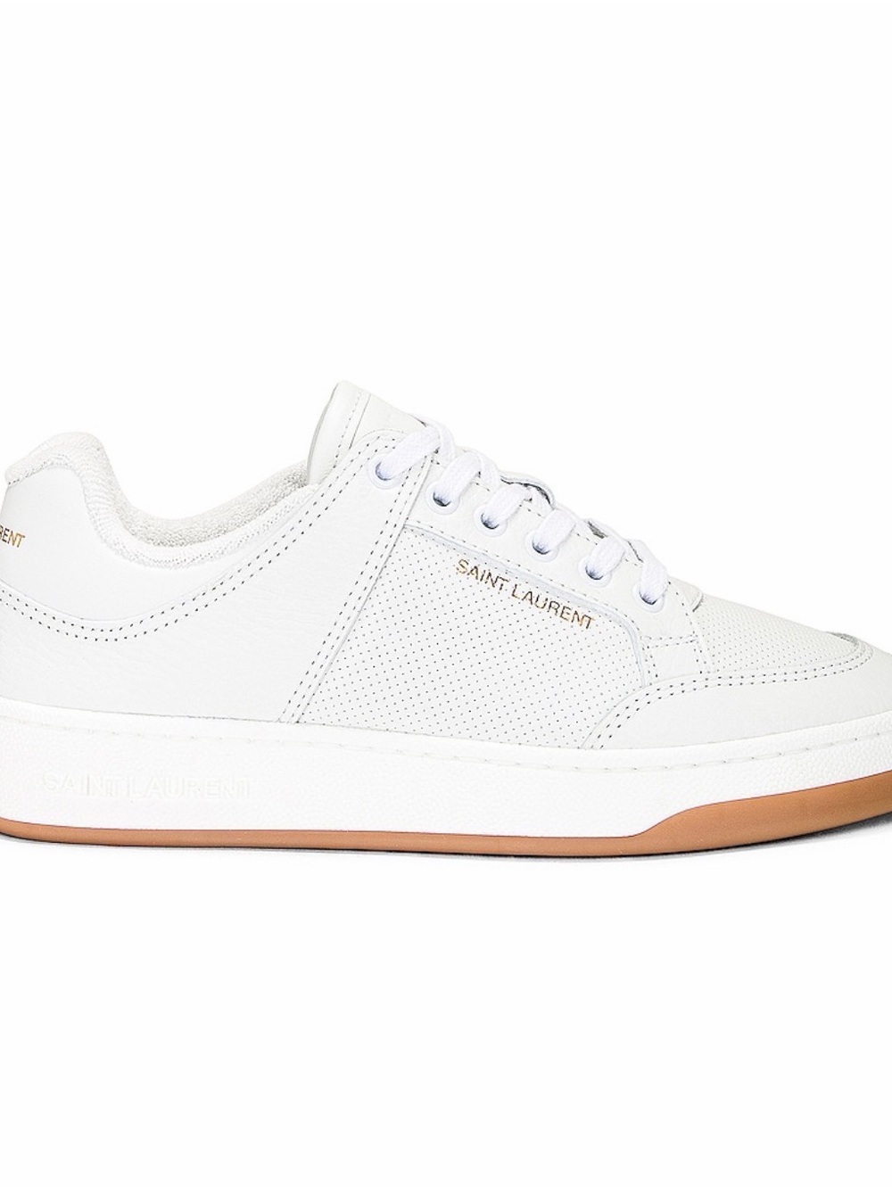 Current Season $880 BNWB Saint Laurent White Leather Low-Top Sneaker - Picture 4 of 4